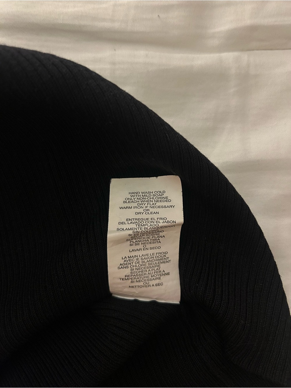 bebe Cream and Black Floral Silk Tie-Back Blouse - Picture 5 of 6